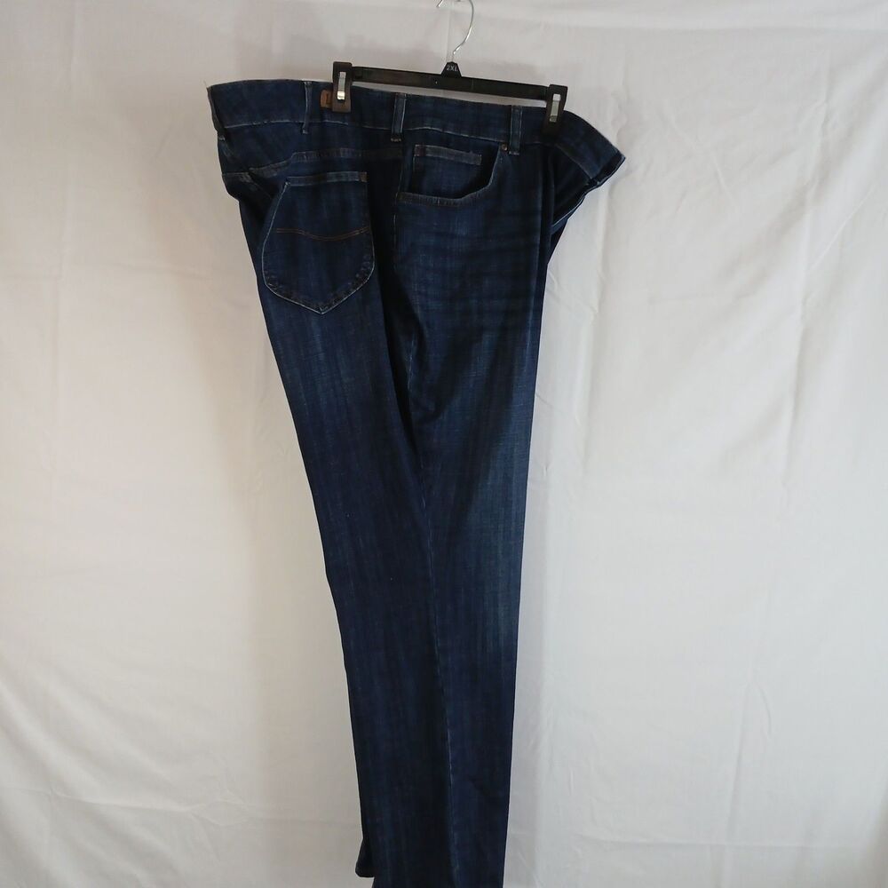 Lee  Jeans Denim Relaxed Straight Leg Mid Rise Dark Wash  NWT Sz 26‎ Casual...